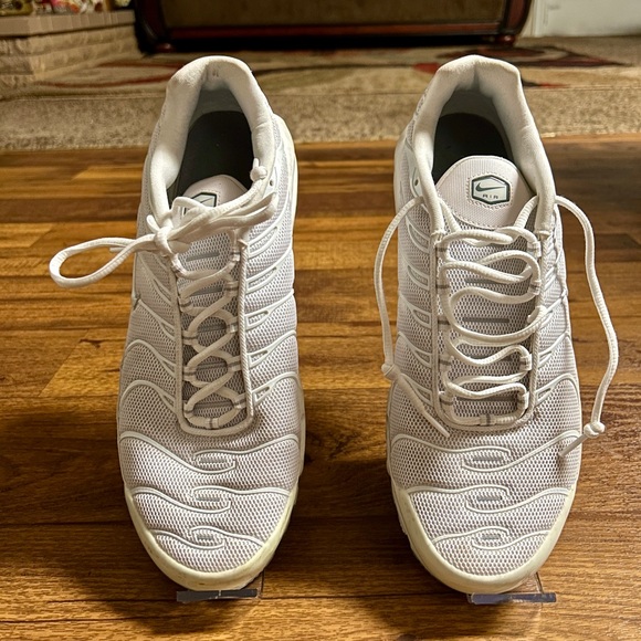 Men’s Nike Air Max Plus White Tennis Shoes • Size 12 • Good Condition No Box - Picture 7 of 13